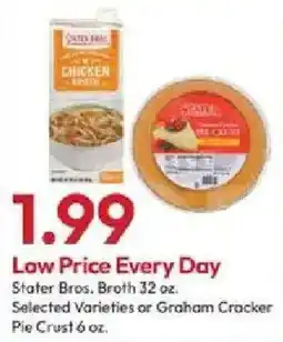 Stater Bros Stater Bros. Broth or Graham Cracker Pie Crust offer