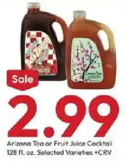Stater Bros Arizona Tea or Fruit Juice Cocktail offer