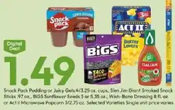 Stater Bros Snack Pack Pudding or Juicy Gels offer