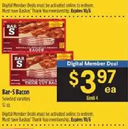 Bashas' Bar-S Bacon offer