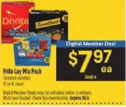 Bashas' Frito Lay Mix Pack offer