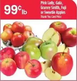 Bashas' Pink Lady, Gala, Granny Smith, Fuji or Sweetie Apples offer