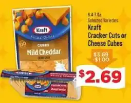 IGA Kraft cracker cuts or cheese cubes offer