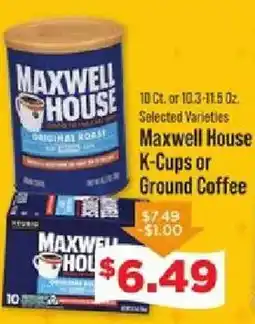IGA Maxwell House K-Cups or Ground Coffee offer