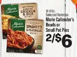 IGA Marie Callender's Bowls or Small Pot Pies offer