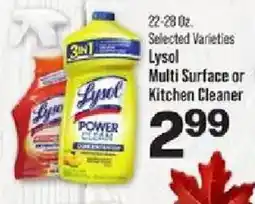 IGA Lysol multi surface or kitchen cleaner offer