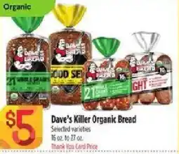 Bashas' Dave's Killer Organic Bread offer