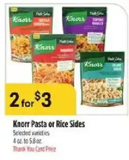 Bashas' Knorr Pasta or Rice Sides offer
