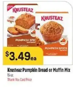 Bashas' Krustez Pumpkin Bread or Muffin Mix offer