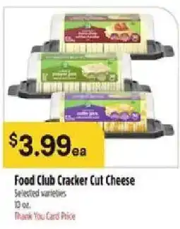 Bashas' Food Club Cracker Cut Cheese offer