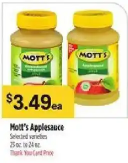 Bashas' Mott's Applesauce offer
