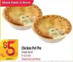 Bashas' Chicken Pot Pie offer