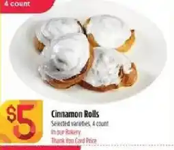 Bashas' Cinnamon Rolls offer