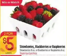 Bashas' Strawberries, Blackberries or Raspberries offer