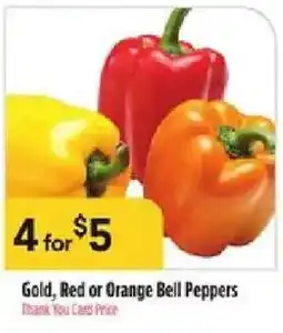 Bashas' Gold, Red or Orange Bell Peppers offer