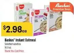 Bashas' Bashas' Instant Oatmeal offer