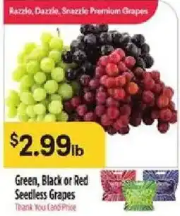 Bashas' Razzolo, Dazzle, Sazzle Premium Grapes offer