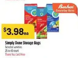 Bashas' Bashas' simply done storage bags offer