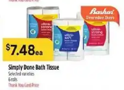 Bashas' Simply Done Bath Tissue offer