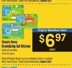 Bashas' Simply Done Drawstring Tall Kitchen offer