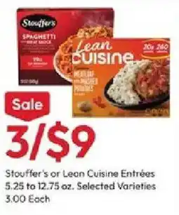 Stater Bros Stouffer's or Lean Cuisine Entrées offer