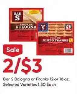 Stater Bros Bar S Bologna or Franks offer
