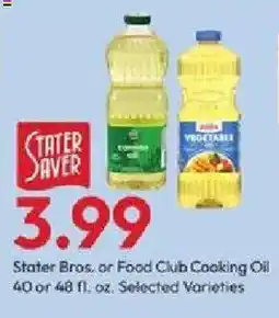 Stater Bros Stater Bros. or Food Club Cooking Oil offer