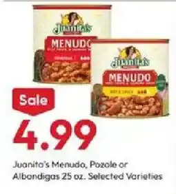 Stater Bros Juanita's Menudo, Pozole or Albondigas offer