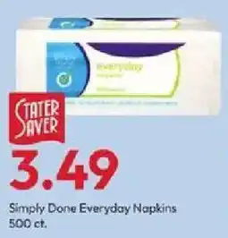 Stater Bros Simply Done Everyday Napkins offer