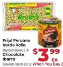 Supermercado El Rancho Frijol Peruano Verde Valle Chocolate Ibarra offer