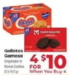 Supermercado El Rancho Galletas Gamesa Emporador or Marias Cookies offer