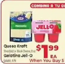 Supermercado El Rancho Queso Kraft Gelatina Jell-O offer
