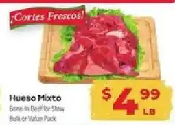 Supermercado El Rancho Hueso Mixto Bone-In Beef for Stew offer