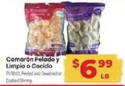 Supermercado El Rancho Camarón Pelado y Limpio o Cocido offer