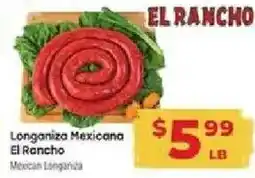 Supermercado El Rancho El Rancho Longaniza Mexicana offer