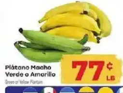 Supermercado El Rancho Green or Yellow Plantain offer