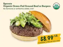 Sprouts Farmers Market Sprouts Organic Grass-Fed Ground Beef or Burgers offer
