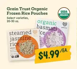 Sprouts Farmers Market Grain Trust Organic Frozen Rice Pouches offer