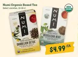 Sprouts Farmers Market Numi Organic Boxed Tea offer