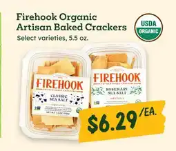 Sprouts Farmers Market Firehook Organic Artisan Baked Crackers offer
