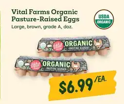 Sprouts Farmers Market Vital Farms Organic Pasture-Raised Eggs offer