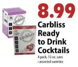 Festival Foods Carbliss Ready to Drink Cocktails offer