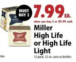 Festival Foods Miller High Life or High Life Light offer