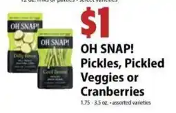 Festival Foods Oh snap! pickles, pickled veggies or cranberries offer