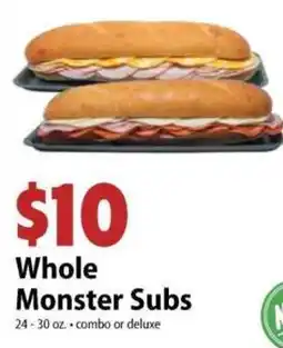 Festival Foods Whole Monster Subs offer