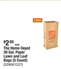 The Home Depot The Home Depot 30 Gal. Paper Lawn and Leaf Bags (5 Count) offer