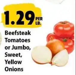 Festival Foods Beefsteak Tomatoes or Jumbo, Sweet, Yellow Onions offer