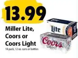 Festival Foods Miller Lite, Coors or Coors Light offer
