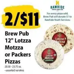 Festival Foods Brew Pub Lotzza Motzza or Packers Pizzas offer
