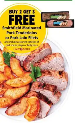 Festival Foods Smithfield marinated pork tenderloins or pork loin filets offer